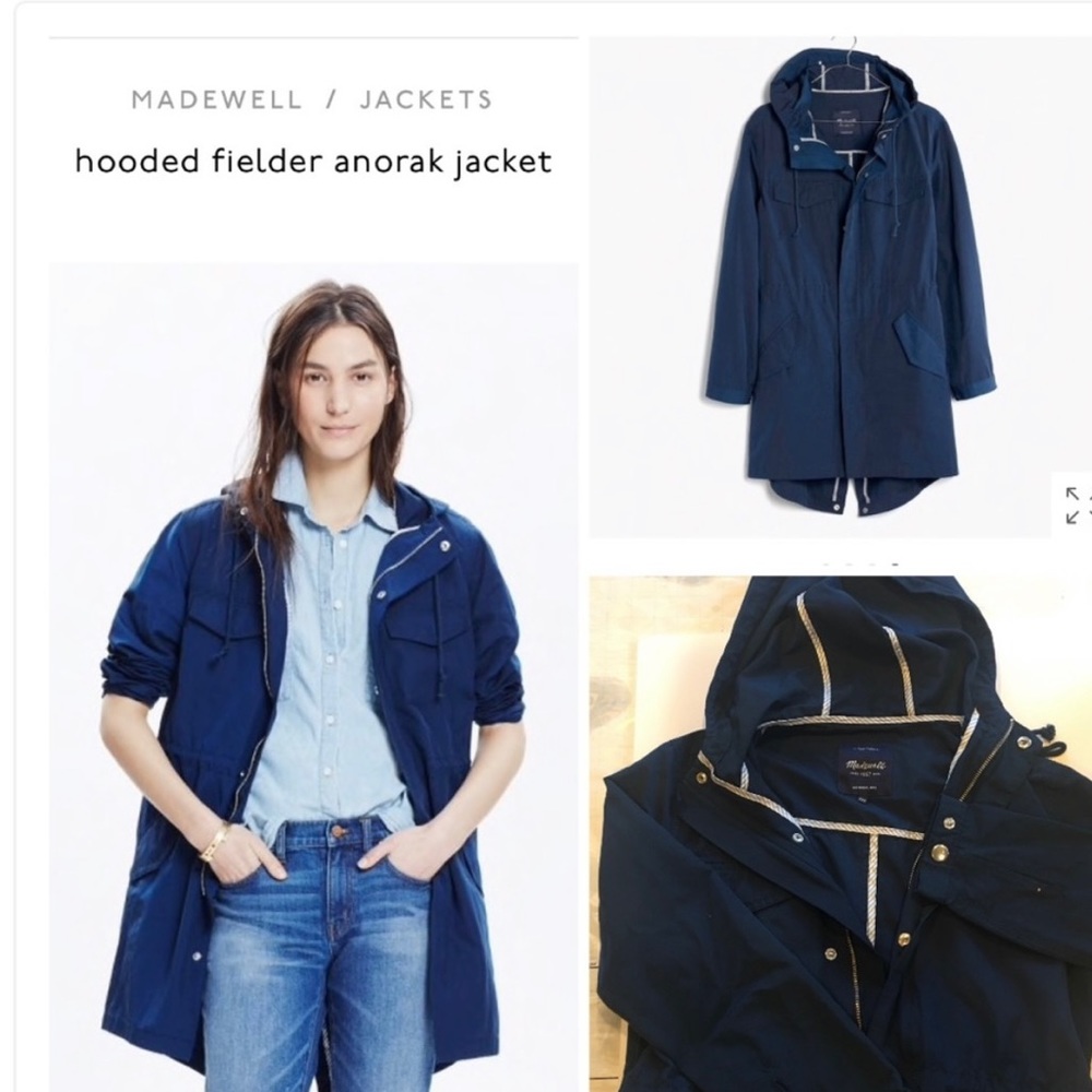 Madewell hooded fielder anorak jacket XS